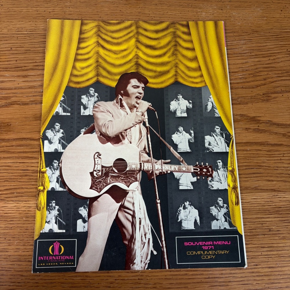 Elvis Presley 1971 International Hotel Las Vegas Summer Festival Souvenir Menu